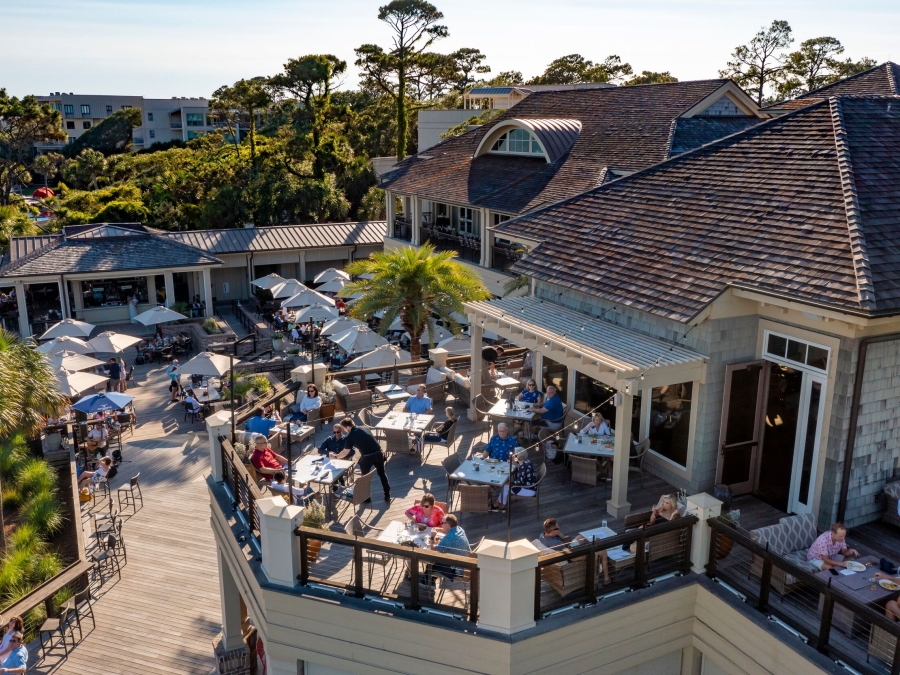 Ariel image of the ocean lounge 